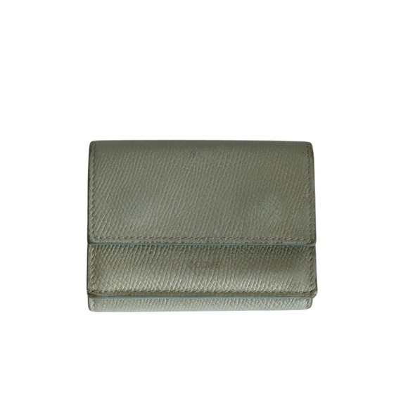 CELINE Folded Compact Wallet, Leather Tri-fold Gray, Women's - Picture 1 of 13